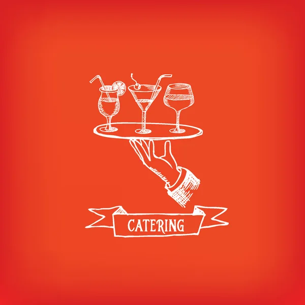 Servicio de catering, logo de diseño . — Archivo Imágenes Vectoriales