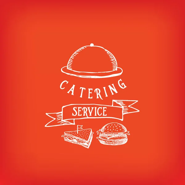 Servicio de catering, logo de diseño . — Vector de stock