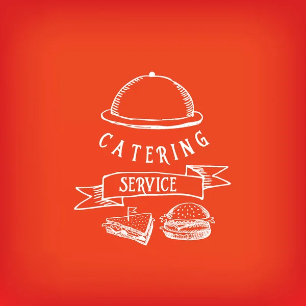 Catering service, design logo. — Stock Vector