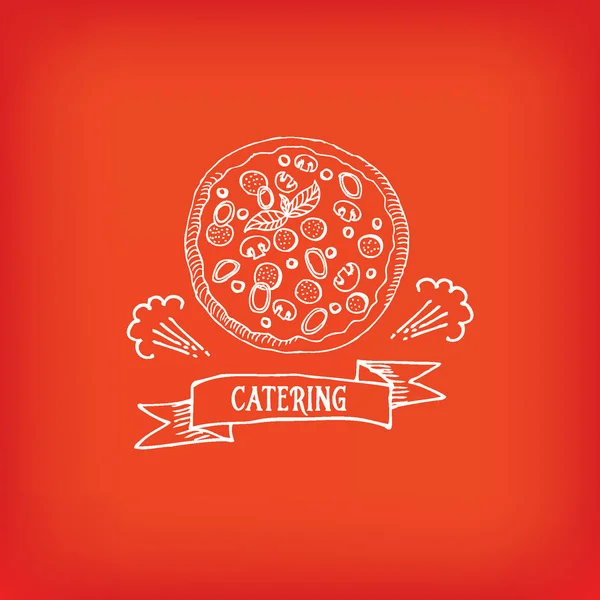 Servicio de catering, logo de diseño . — Vector de stock