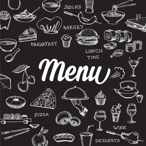 Restaurant café menu, sjabloonontwerp. — Stockvector