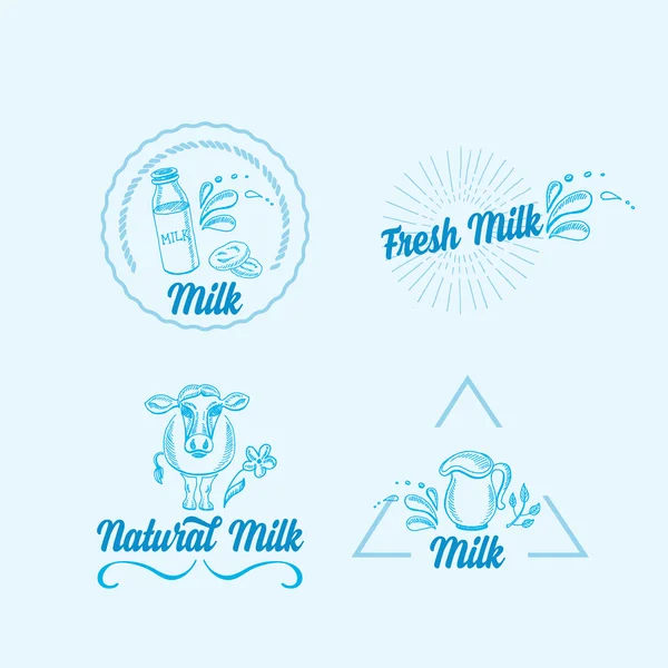 Leche natural con salpicaduras, diseño de iconos — Vector de stock