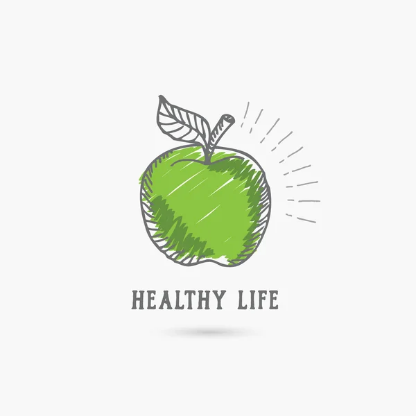 Logo stile di vita sano — Vettoriale Stock