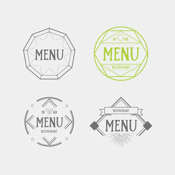 Conjunto de logotipo para modelo de menu — Vetor de Stock