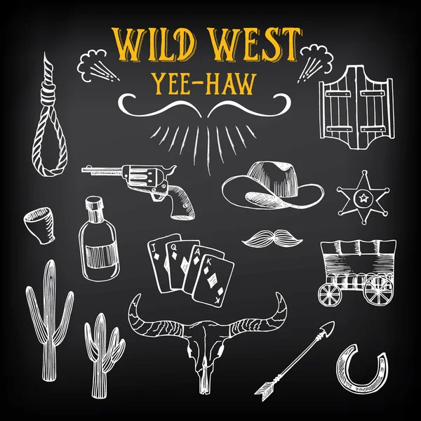 Wild west design sketch. Vector Graphics