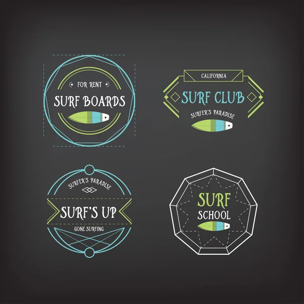 Surf vintage elements — Stock Vector