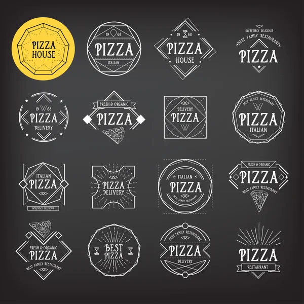 Pizza icon restaurant — Stock Vector