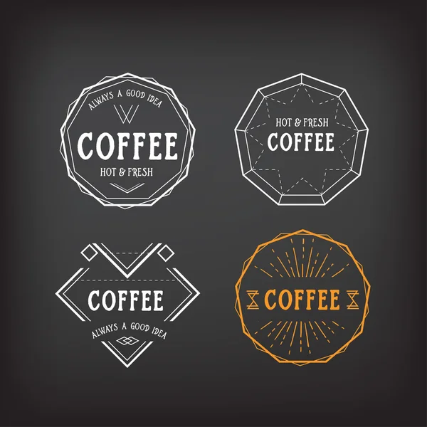 Coffee menu logo vintage badge — Stock Vector