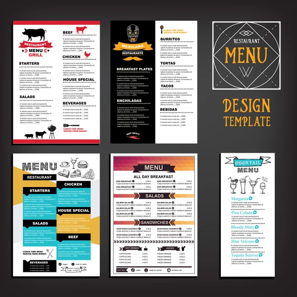 Restaurant cafe menu, template design — Stock Vector