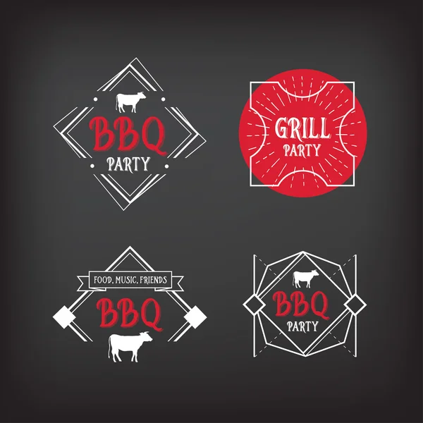 Barbecue icône de fête — Image vectorielle