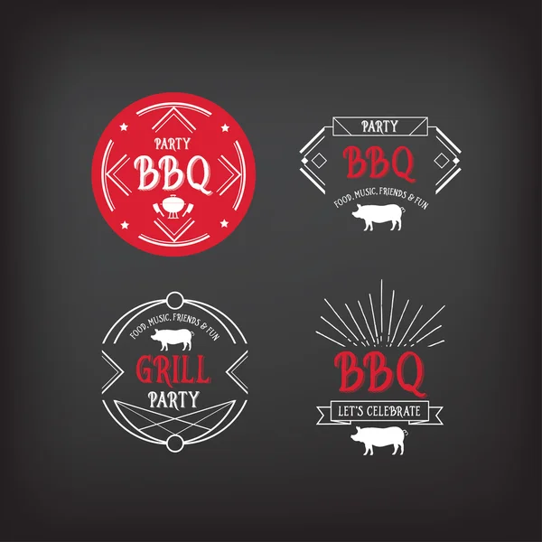 Barbecue party icoon — Stockvector