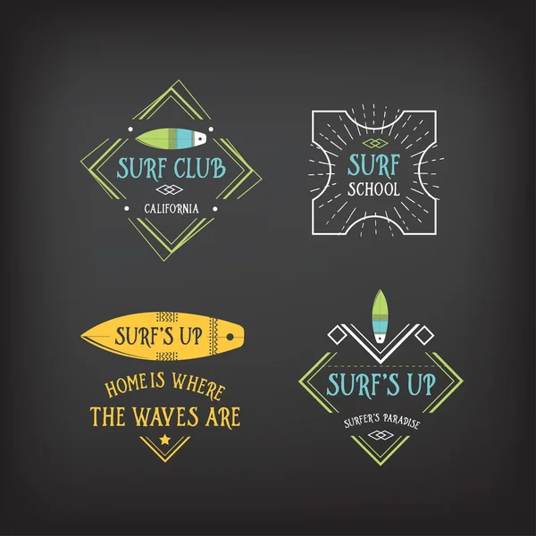 Surf vintage elements — Stock Vector