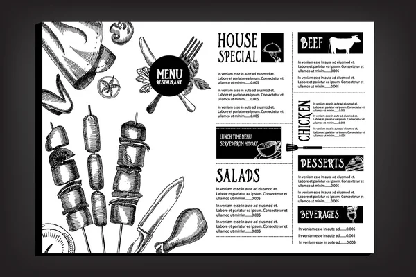 Menu Café brochure restaurant — Image vectorielle