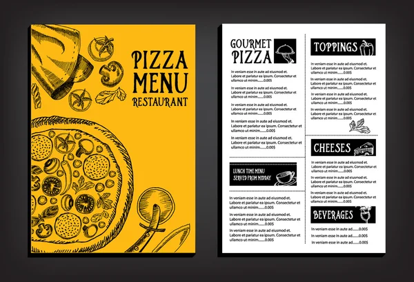 Cafe menu restaurant brochure — Stockvector