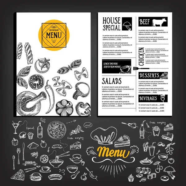 Restaurant cafe menu — Stock Illustration Restaurant cafe menu Royalty Free Stock Vectors