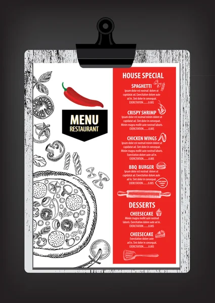 Modèle de menu restaurant design — Image vectorielle