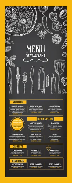 Italian restaurant menu template design — Stock Illustration Italian restaurant menu template design Royalty Free Stock Illustrations