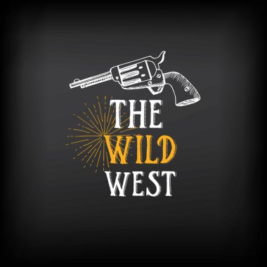 Wild west badges design clipart