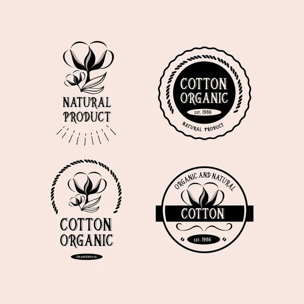 Cotton badges design — Stock Vector