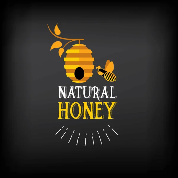 Honey badge and label — Stock Vector