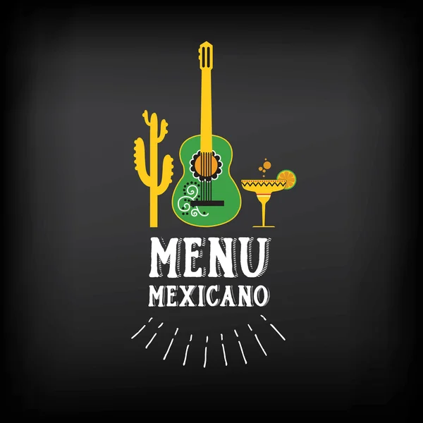 Menü Meksika logo ve rozeti — Stok Vektör