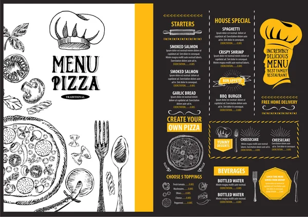 Restaurant café menu — Stockvector