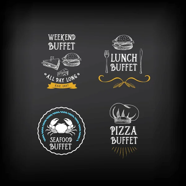 Menu buffet, design de restaurante —  Vetores de Stock