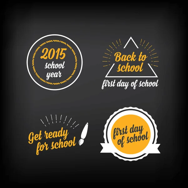 Back to school badges — Stock Vector