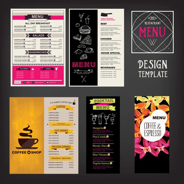 Restaurant cafe menu — Stock Vector