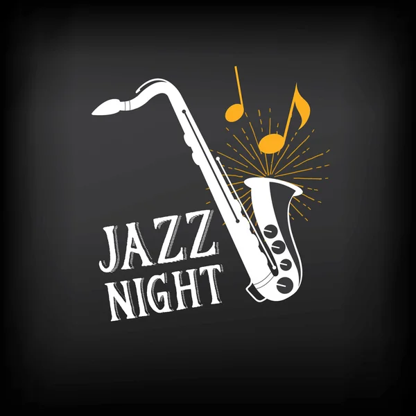 Jazz musique fête logo — Image vectorielle