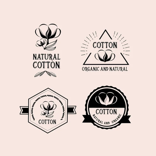 Cotton badges design — Stock Vector