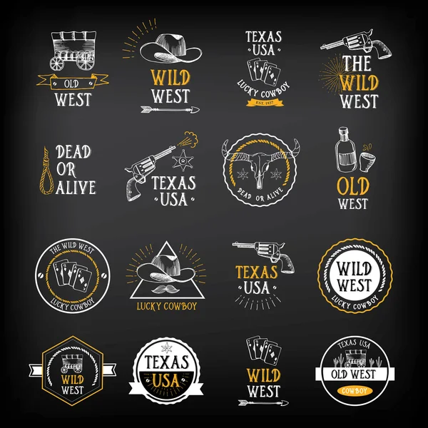 Wild west badges design Stock Illustration