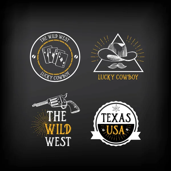 Wild west badges design Stock Vector