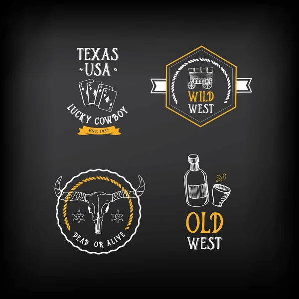 Wild west badges design Royalty Free Stock Vectors