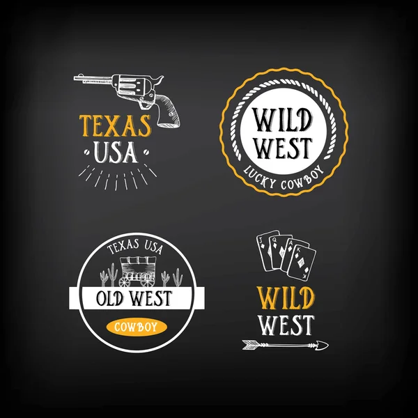 Wild west badges design Royalty Free Stock Vectors