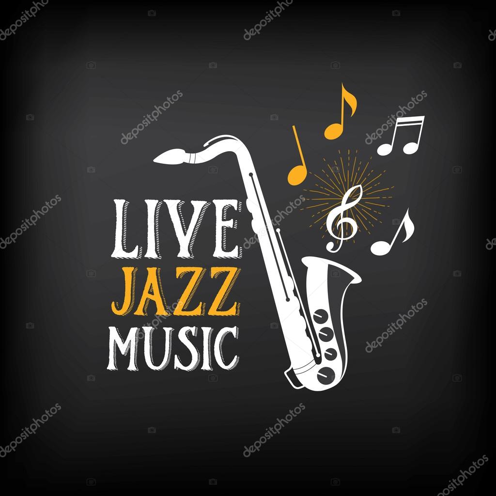 Jazz music party logo and badge design.
