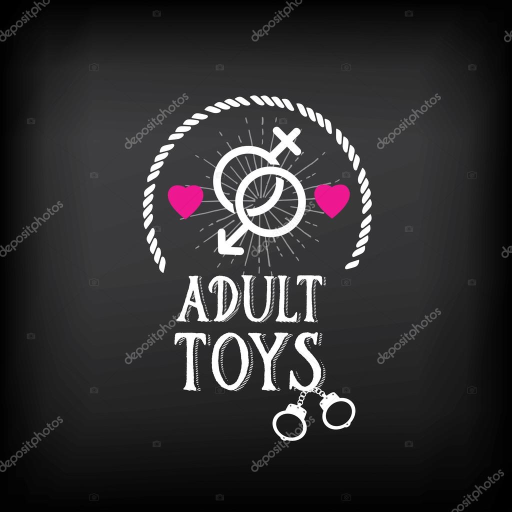 Sex shop logo and badge design. Vector illustration