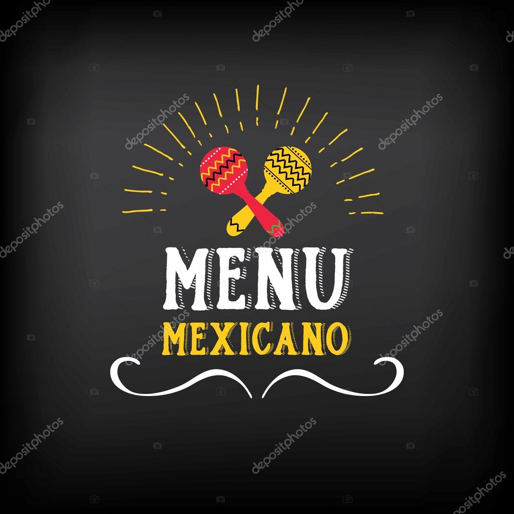 Menu mexican logo and badge design.