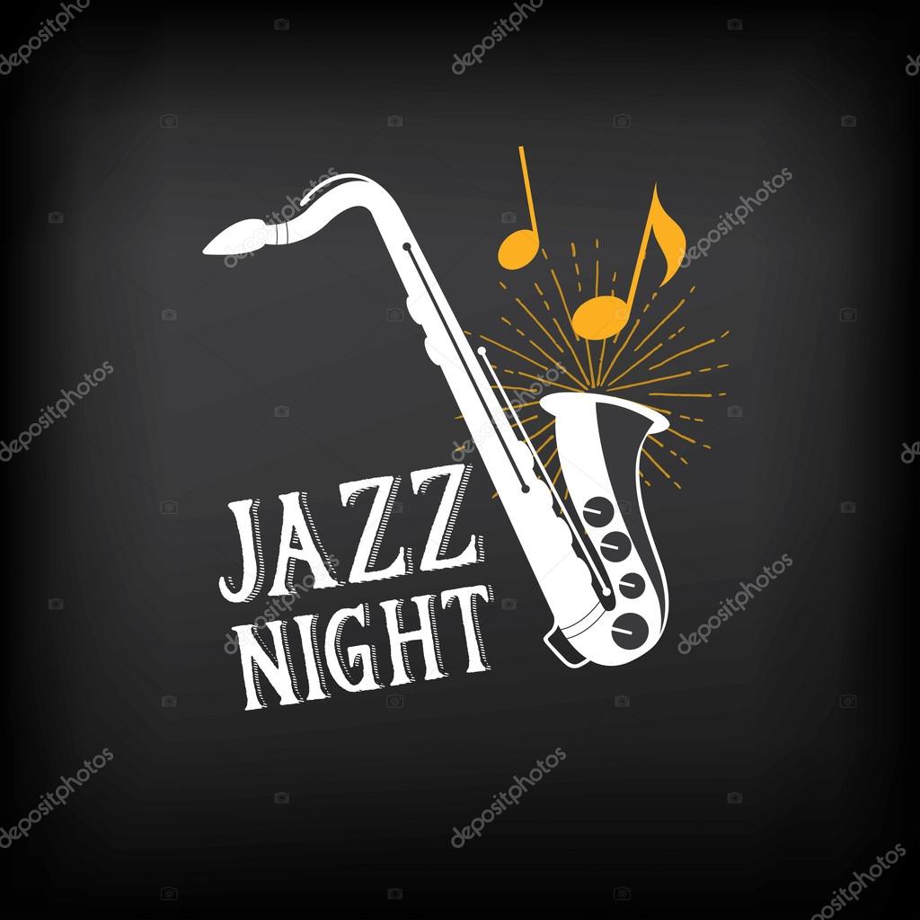 Jazz music party logo and badge design.