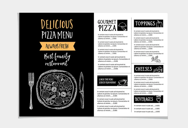 Brochure de restaurant, conception de menu . — Image vectorielle