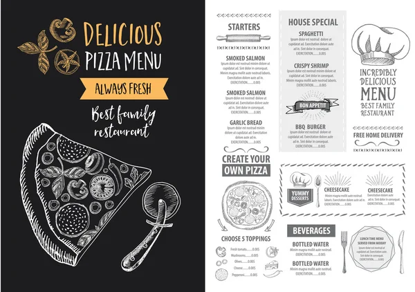 Restaurace brožura, menu design. — Stockový vektor