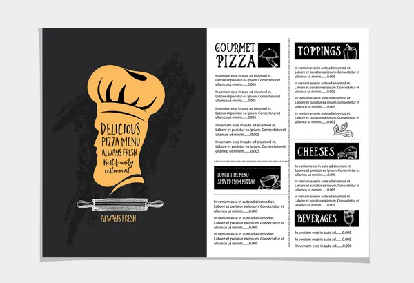 Restaurace café menu, šablony design. — Stockový vektor