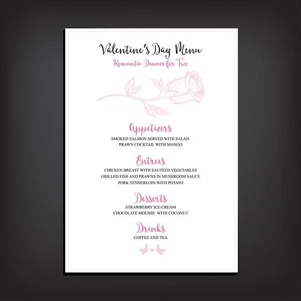 Valentine's day invitation flyer — Stockový vektor