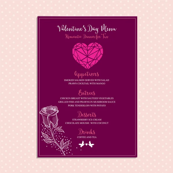 Einladungsflyer zum Valentinstag — Stockvektor