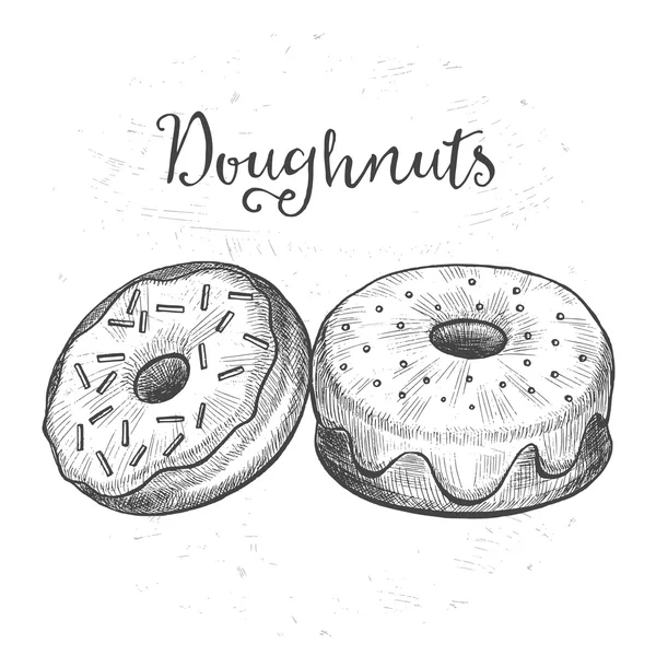 Sobremesas donuts design —  Vetores de Stock