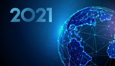 Soyut Mutlu 2021 Yeni Yıl tebrik kartı.