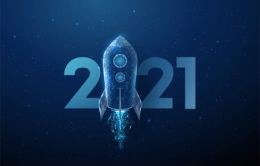 Soyut Mutlu 2021 Yeni Yıl tebrik kartı fırlatma