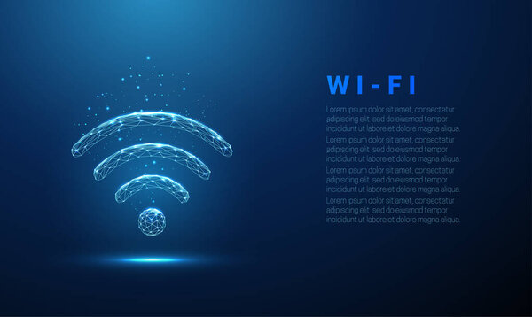 Abstract Wi-Fi symbol. Wireless internet technology concept