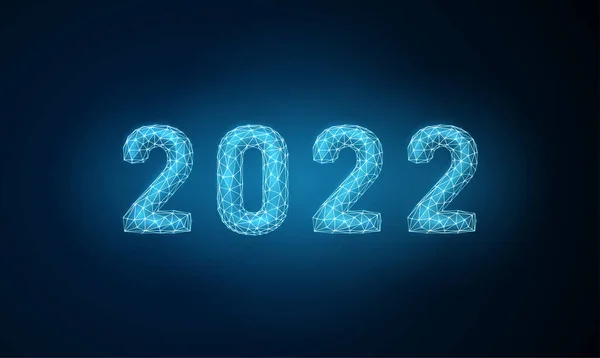 Новогодняя открытка 2022 года — стоковый вектор