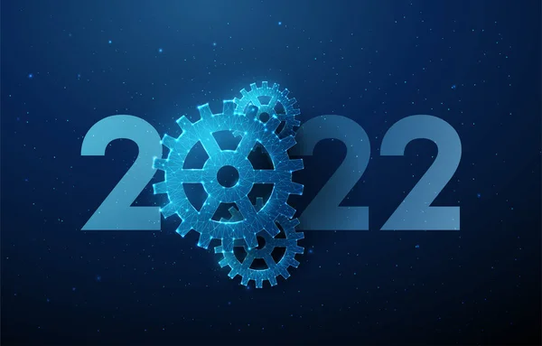 Soyut Mutlu 2022 Yeni Yıl tebrik kartı ve çarkıfelek.